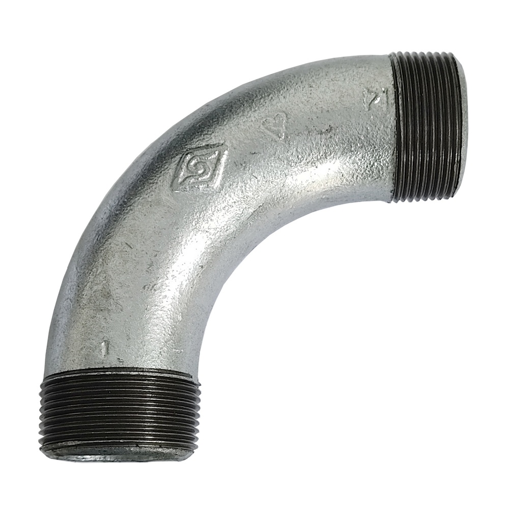 Curva galvanizada MM (macho-macho)