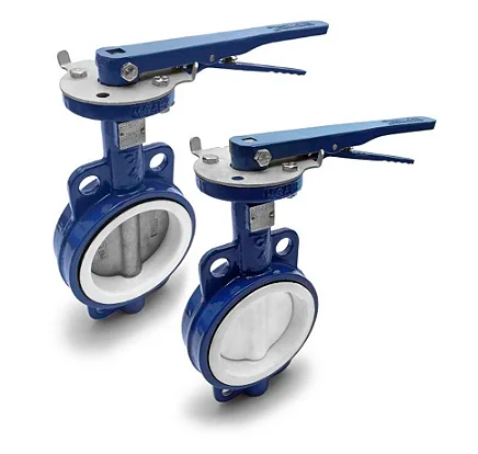 Valvula Borboleta Manual Revestida Ptfe